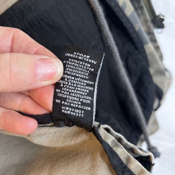 Sanctuary Green Army Camo Print Mock Neck Cargo Utility Jacket Size Medium - Picture 3 of 14